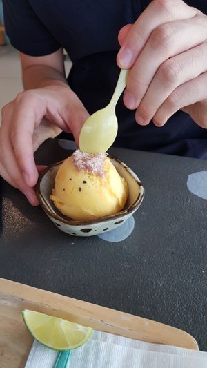 Passion sorbet at Om La Mai in Chiang Rai