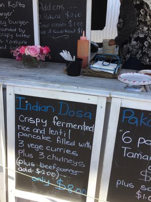 No sambar but good attempt at dosa at Gluten Free Vegetarian - Market Stall in Nelson