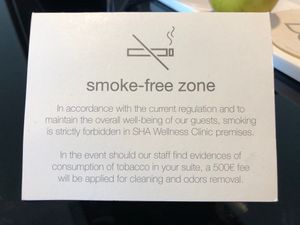 Hurra! How nice to be in a place where no-one smokes.  at SHA Wellness Clinic in Lalbir