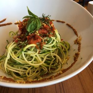 Zucchini Spaghetti at Leafy Greens Cafe in St Petersburg