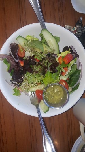 Salad at Leafy Greens Cafe in St Petersburg