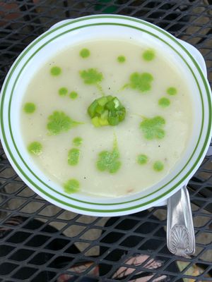 St Patty’s Day Soup 🍀 at Leafy Greens Cafe in St Petersburg
