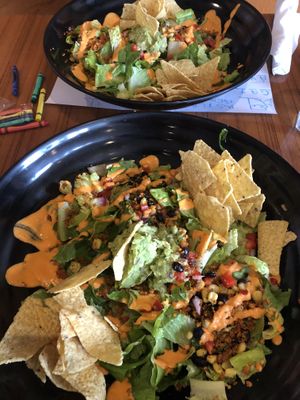 Huge taco salads!  at Leafy Greens Cafe in St Petersburg