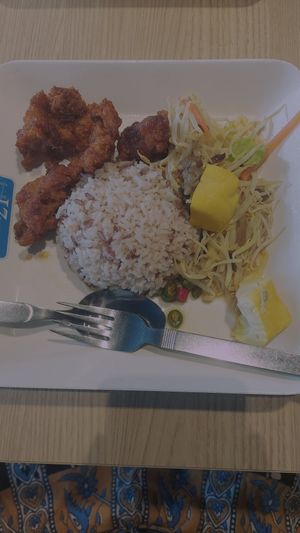 Fried mushroom with rice and sides  #Veganuary at Terminal 21 - Pier 21 Food Court Stall in Pattaya