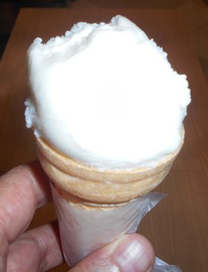 Coconut Juice & Ice Cream 15 baht cone at Terminal 21 - Pier 21 Food Court Stall in Pattaya