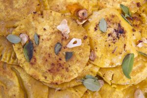 pumpkin ravioli  at Mama Mia! Vegano Italiano in Borriana