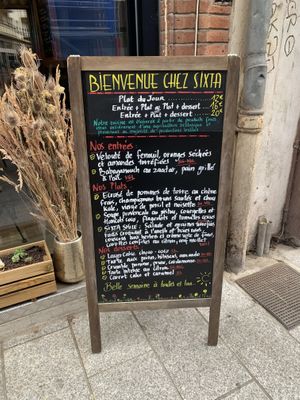 Menu at Sixta in Toulouse