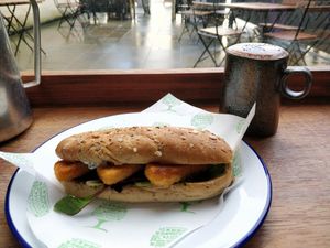 Fishless Fingers at Roots & Shoots Cafe in Bath
