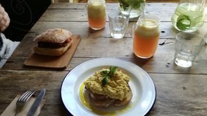 Tofu scramble at Roots & Shoots Cafe in Bath