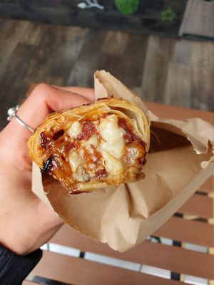 The best sausage roll I have ever had at Roots & Shoots Cafe in Bath