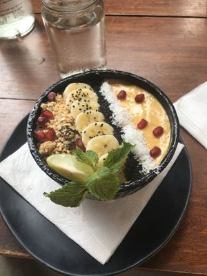 Tropical smoothie bowl  at Salty Swami's in Hikkaduwa