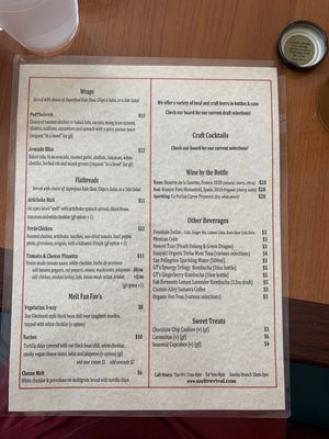 Menu side 2 at Melt Revival in Cincinnati