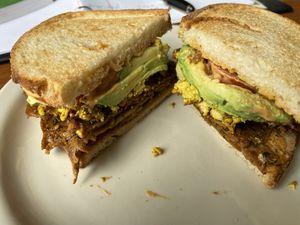 Vegan breakfast sandwich is perfect !  at Melt Revival in Cincinnati