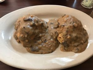 Vegan biscuits and gravy at Melt Revival in Cincinnati