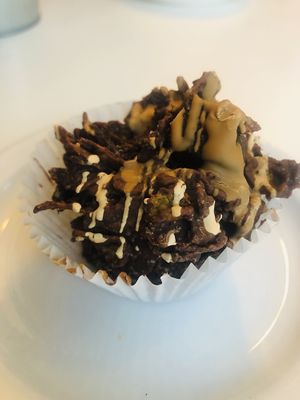 Dark Chocolate and Lotus Spread Cornflake Cake at Nibble in Hull
