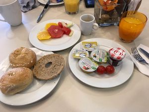 Good and various vegan breakfast options  at Marriott Hotel in Cologne