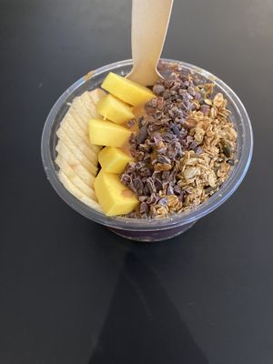 Açaí bowl with mango added at Wild Bowls in Luzern