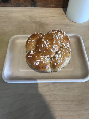 Vegan brioche  at The Place to Be in Santa Monica