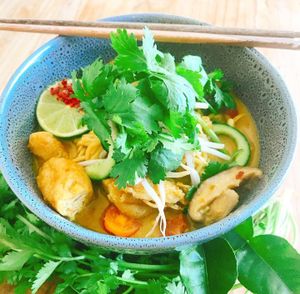 Laksa at Rainbow Kitchen in Mullumbimby