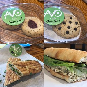 Assorted panini and deserts at AVO Cafe in Santa Monica