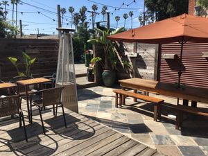 Cute outdoor patio at AVO Cafe in Santa Monica