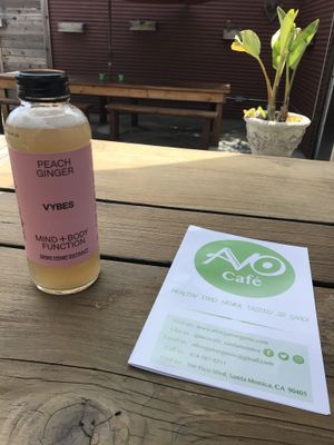 Love that they carry the Vybes CBD drinks at AVO Cafe in Santa Monica