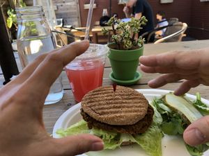 Burger.  Yummy at AVO Cafe in Santa Monica