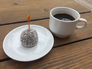 Americano and Date Bite, yummy!!  at AVO Cafe in Santa Monica