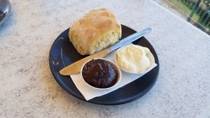 Famous scone at Inner Light Tea Rooms in Nelson Bay