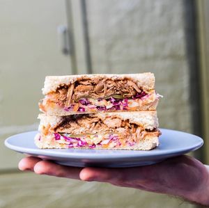 Pulled BBQ Jackfruit Toastie  at Milk Belly in Fremantle