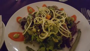 Fresh Salad with avocado lime no oil dressing at Art Cafe Hemingway in Kapaa