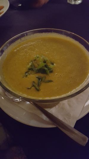 Seasonal squash soup at Art Cafe Hemingway in Kapaa