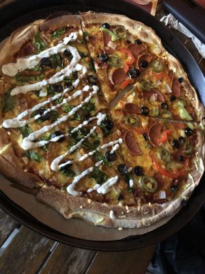 Half Johnny Kebab and half spicy one  at Outpost in Liverpool