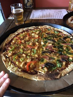 Half HK Chewie and half Hey Pesto  at Outpost in Liverpool