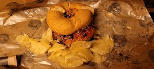 Hummus Avocado Bagel at Bagelboys Restaurant & Bakery in Zurich