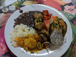 Main dish at Planeta Vegetariano in Puerto Vallarta