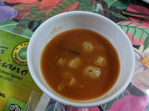 Pumpkin soup at Planeta Vegetariano in Puerto Vallarta