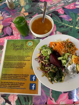 Food at Planeta Vegetariano in Puerto Vallarta