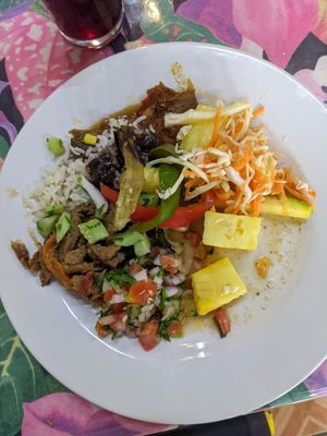 Lunch plate at Planeta Vegetariano in Puerto Vallarta