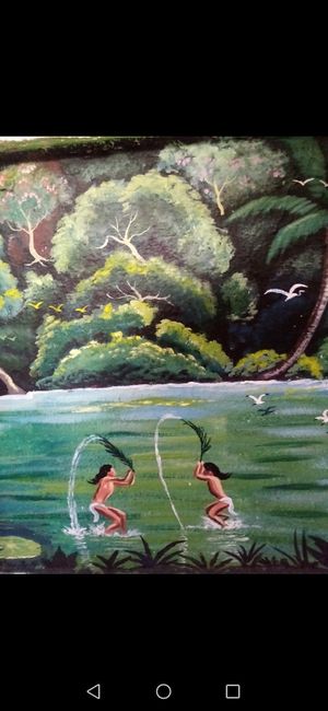 Wall art at Planeta Vegetariano in Puerto Vallarta