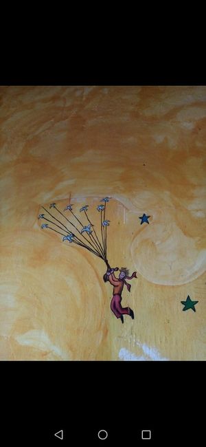 Wall art at Planeta Vegetariano in Puerto Vallarta