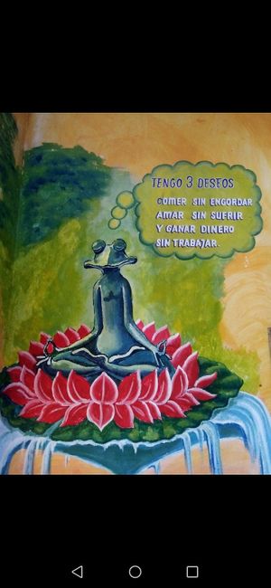 Zen frog:) at Planeta Vegetariano in Puerto Vallarta
