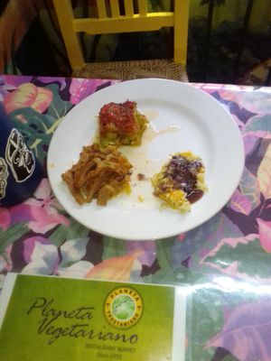 My vegan food tour client was more conservative:) at Planeta Vegetariano in Puerto Vallarta