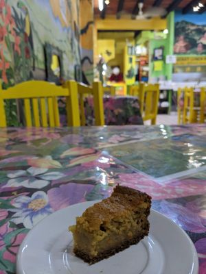 Vegan banana cake at Planeta Vegetariano in Puerto Vallarta