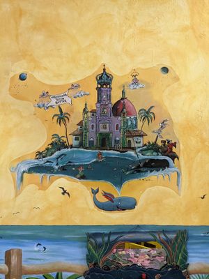 Art all around! at Planeta Vegetariano in Puerto Vallarta