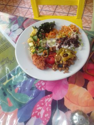 Not my plate. I pack mine.lol at Planeta Vegetariano in Puerto Vallarta