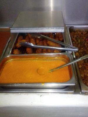 Chickpea and rice patties:) at Planeta Vegetariano in Puerto Vallarta