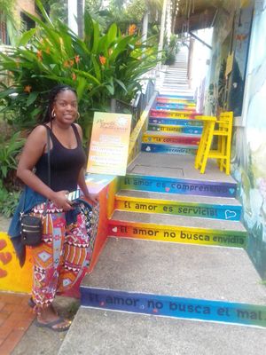 Very decorative lead up to the buffet:) at Planeta Vegetariano in Puerto Vallarta