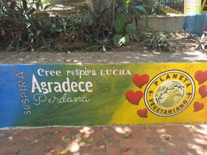 Inspiración para los transeúntes. at Planeta Vegetariano in Puerto Vallarta