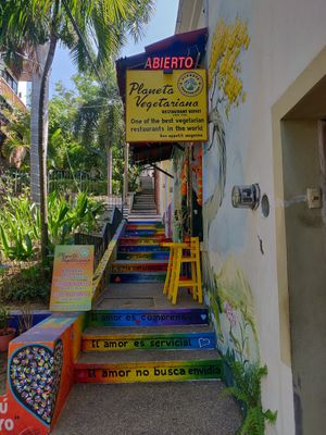entrance at Planeta Vegetariano in Puerto Vallarta